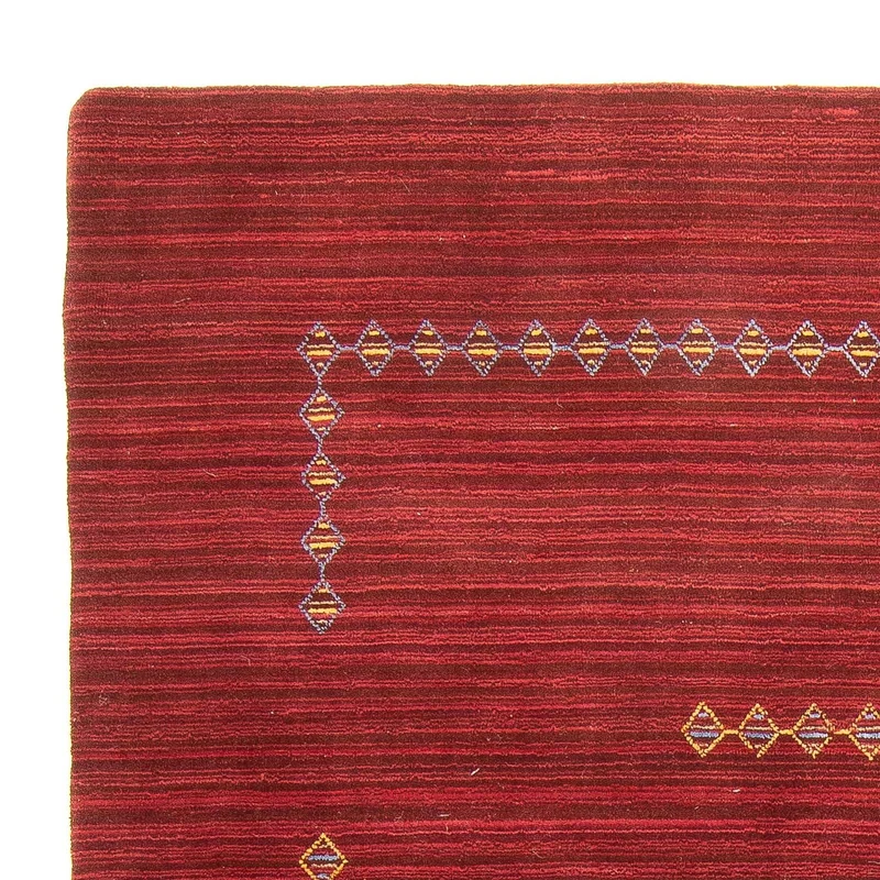 Loribaft Loom Teppich 170x240cm - Wollteppich - dunkelrot