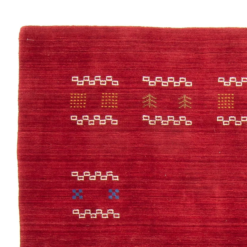 Loribaft Loom Teppich 170x240cm - Wollteppich - dunkelrot