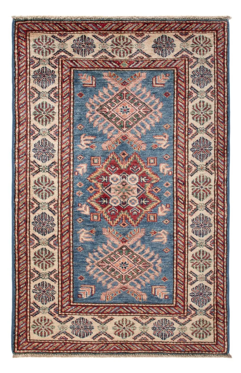 Kazak Teppich 80x122cm - Orientteppich - blau
