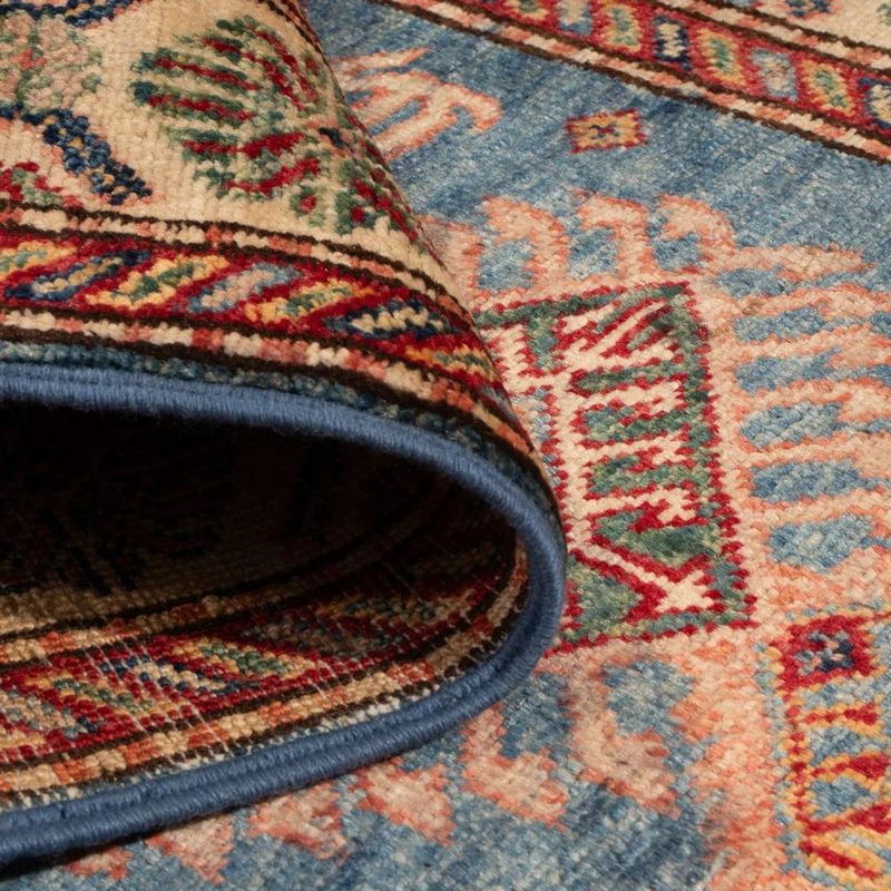 Kazak Teppich 80x122cm - Orientteppich - blau