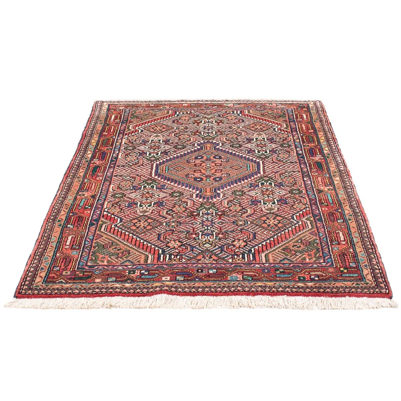 Hamadan Teppich 105x163cm - Perserteppich - rot