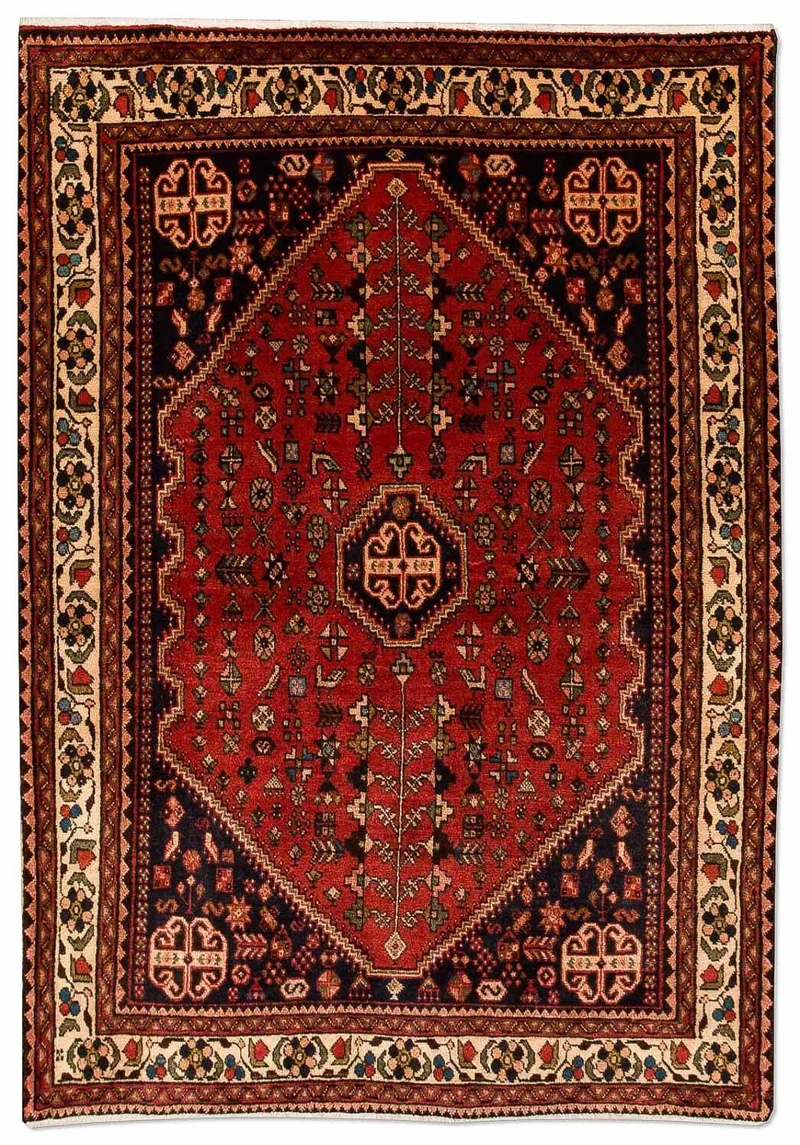 Abadeh Teppich 103x151cm - Perserteppich - rot