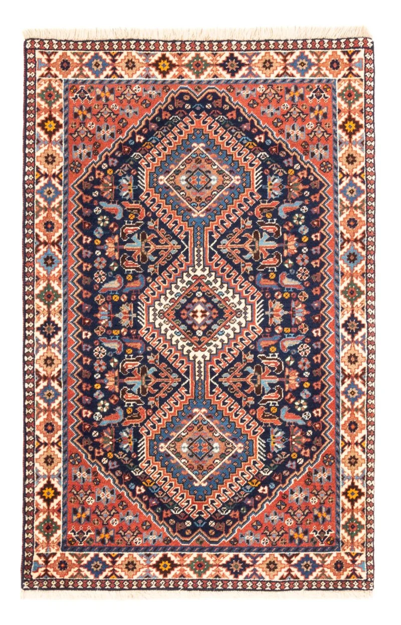 Yalameh Teppich 80x125cm - Perserteppich - dunkelblau