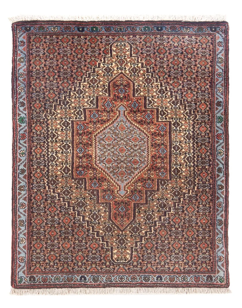 Senneh Teppich 74x105cm - Perserteppich - dunkelblau