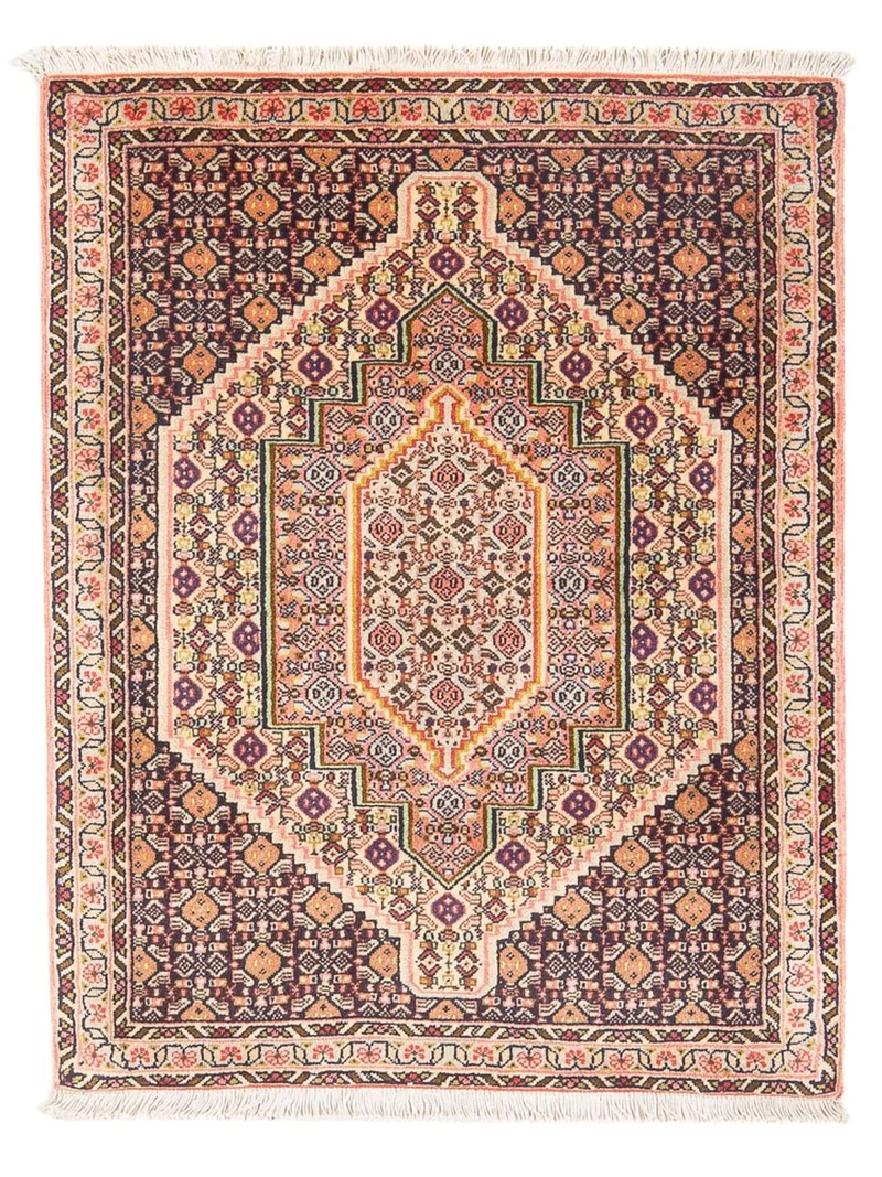 Senneh Teppich 75x102cm - Perserteppich - dunkelblau