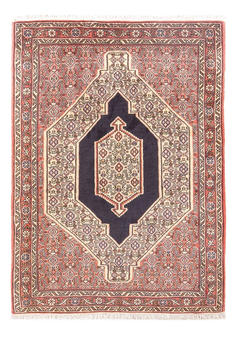 Senneh Teppich 74x112cm - Perserteppich - dunkelblau