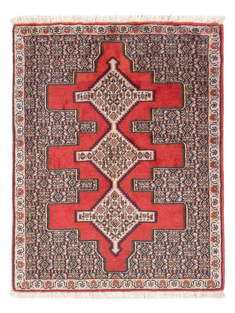 Senneh Teppich 72x98cm - Perserteppich - rot