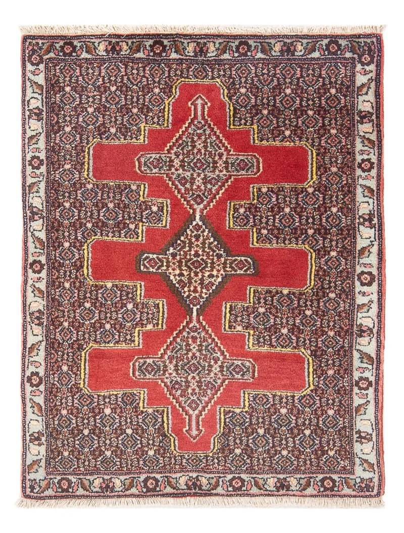 Senneh Teppich 73x103cm - Perserteppich - rot