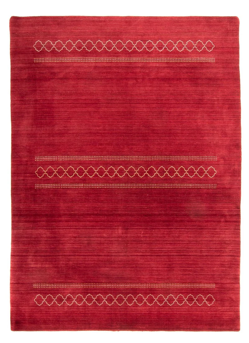 Loribaft Loom Teppich 170x240cm - Wollteppich - dunkelrot
