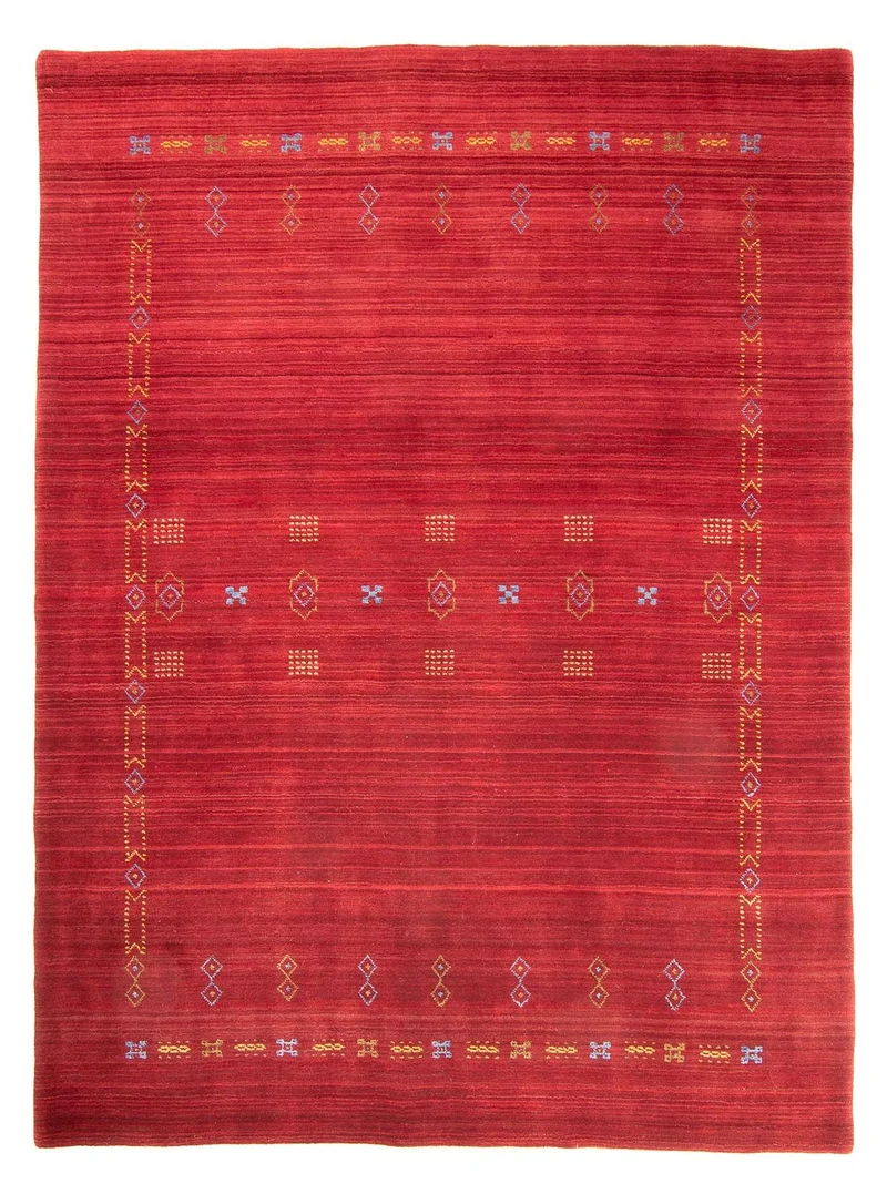 Loribaft Loom Teppich 170x240cm - Wollteppich - dunkelrot