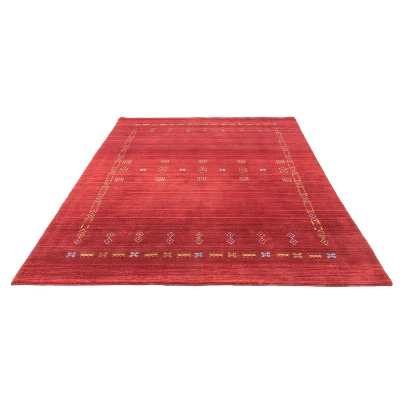 Loribaft Loom Teppich 170x240cm - Wollteppich - dunkelrot