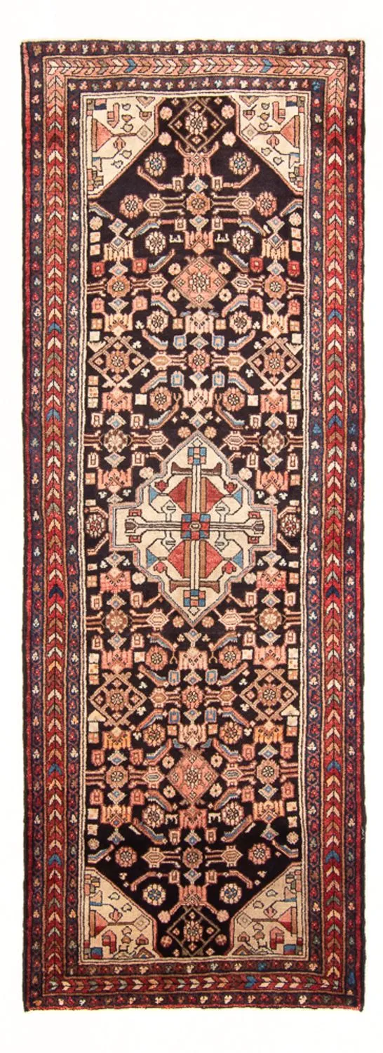 Hamadan Teppich 110x300cm - Perserteppich - dunkelblau