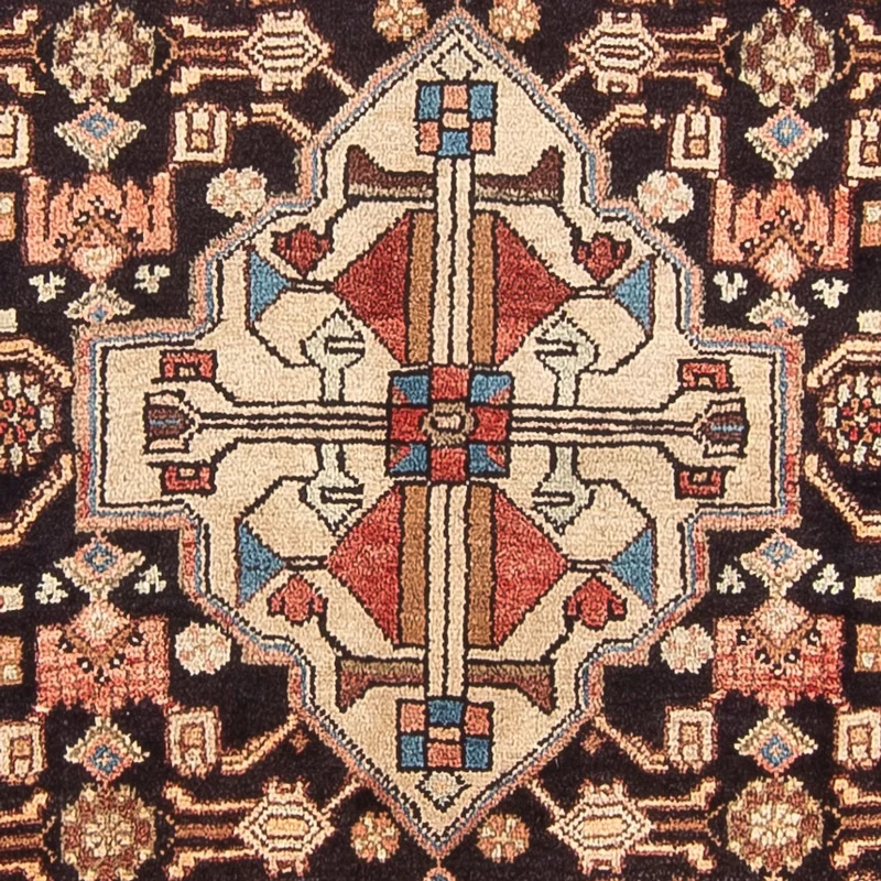 Hamadan Teppich 110x300cm - Perserteppich - dunkelblau