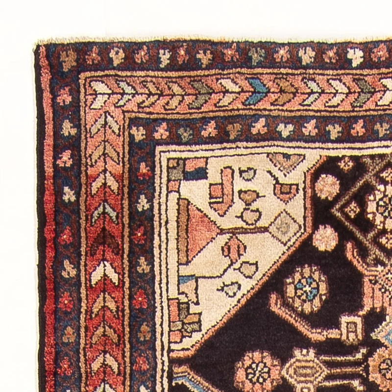 Hamadan Teppich 110x300cm - Perserteppich - dunkelblau