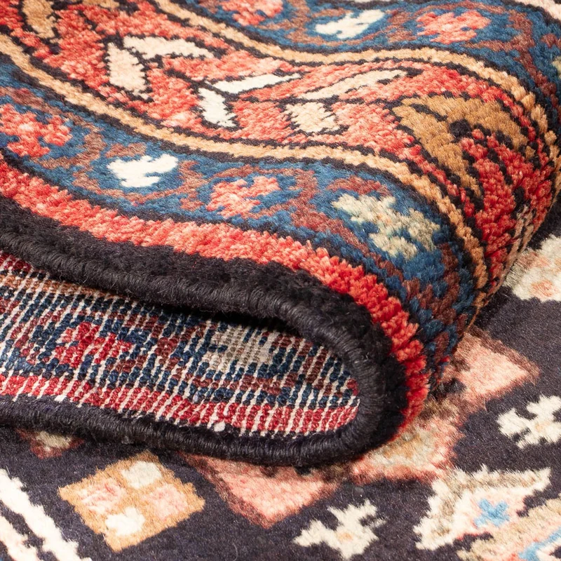 Hamadan Teppich 110x300cm - Perserteppich - dunkelblau