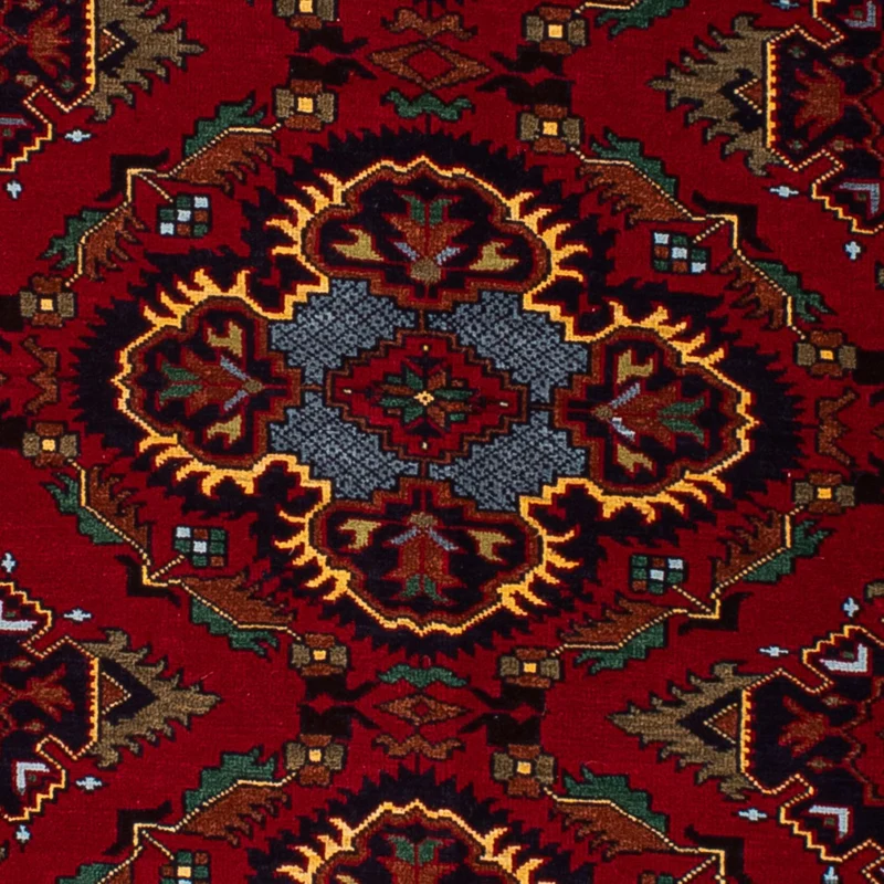 Afghan Teppich 93x145cm - Orientteppich - dunkelrot