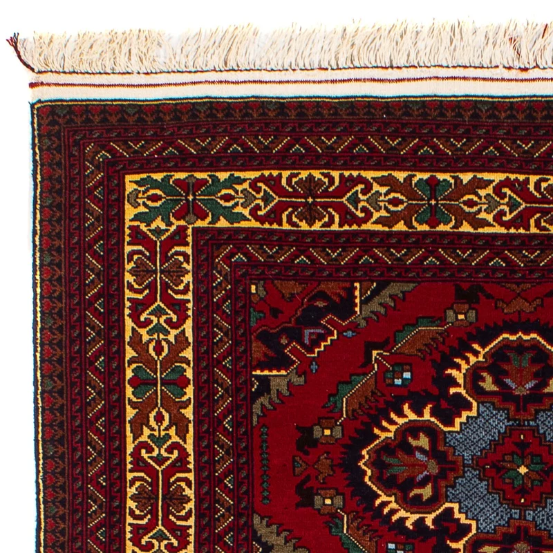 Afghan Teppich 93x145cm - Orientteppich - dunkelrot