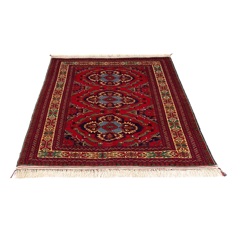 Afghan Teppich 93x145cm - Orientteppich - dunkelrot