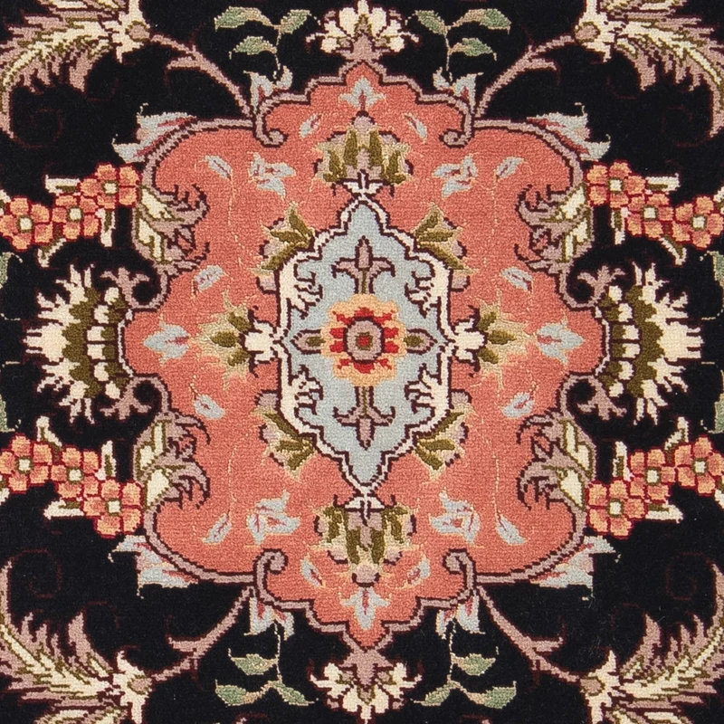Täbriz - 50 Raj Teppich 60x90cm - Perserteppich - dunkelblau