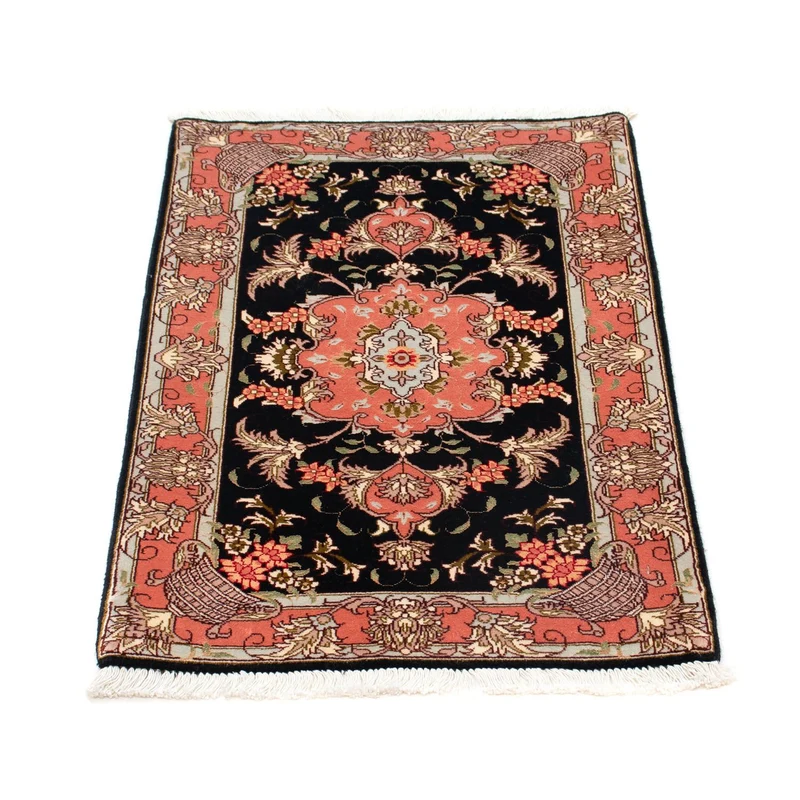 Täbriz - 50 Raj Teppich 60x90cm - Perserteppich - dunkelblau