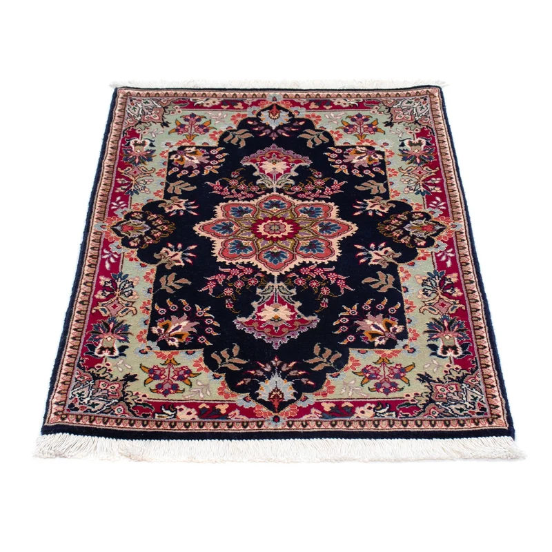Täbriz - 50 Raj Teppich 60x90cm - Perserteppich - dunkelblau