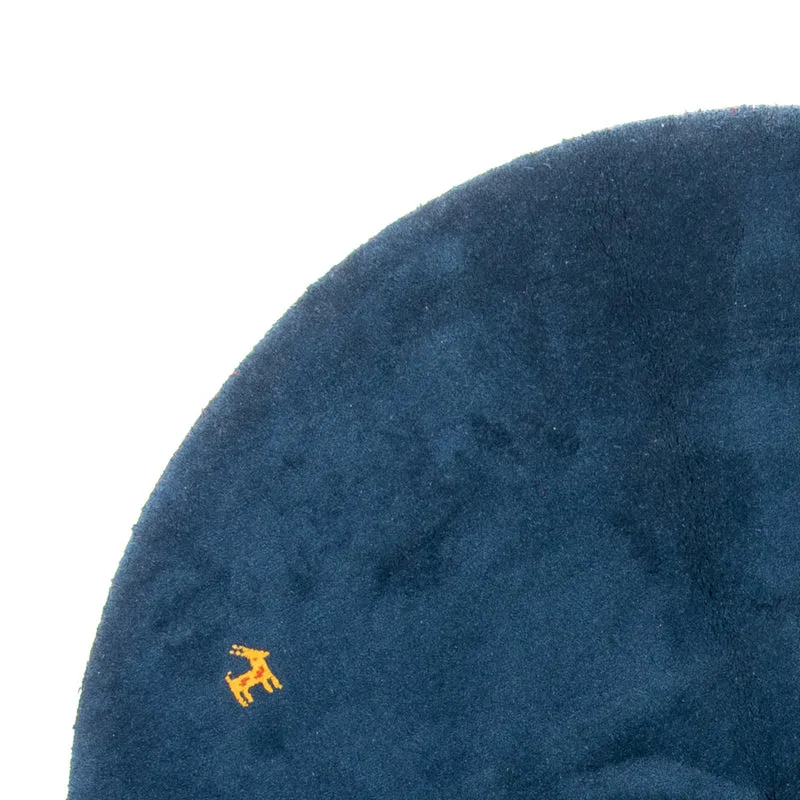 Gabbeh Teppich Indus 190x190cm - Wollteppich - blau