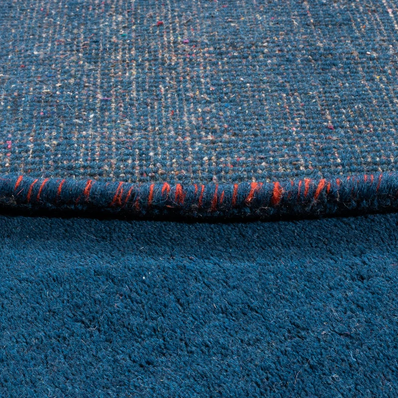 Gabbeh Teppich Indus 190x190cm - Wollteppich - blau
