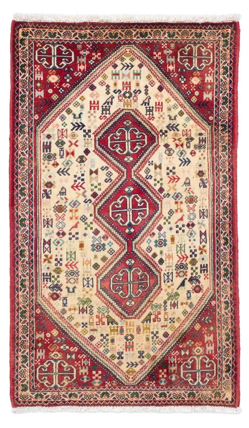 Abadeh Teppich 75x123cm - Perserteppich - hellrot