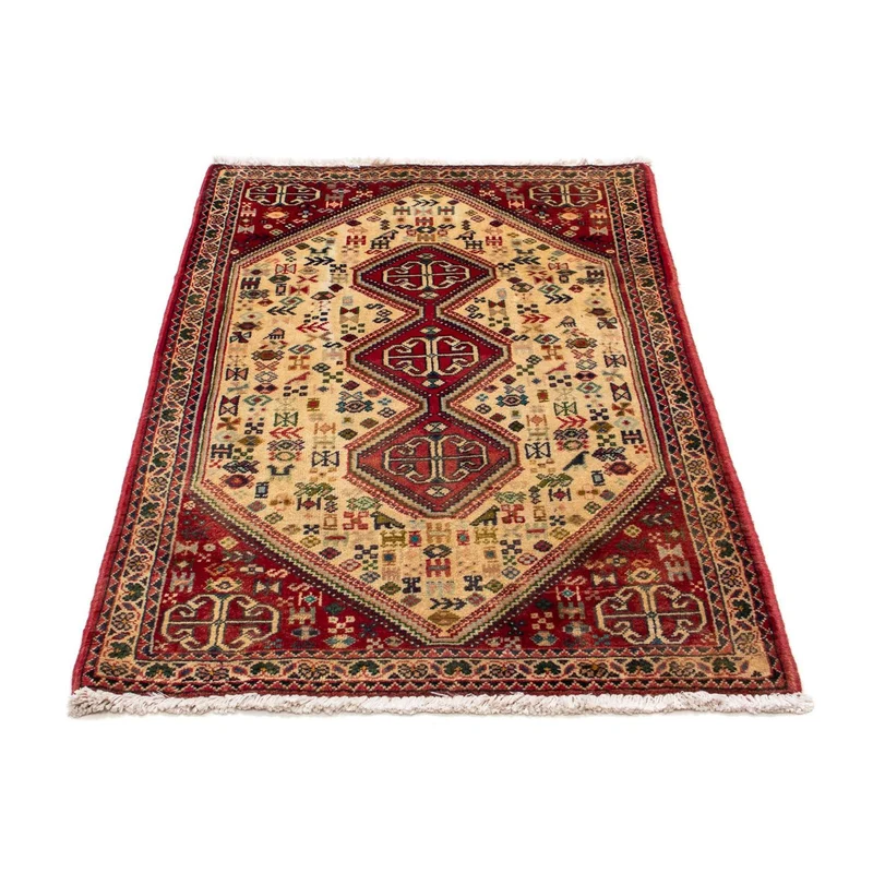 Abadeh Teppich 75x123cm - Perserteppich - hellrot