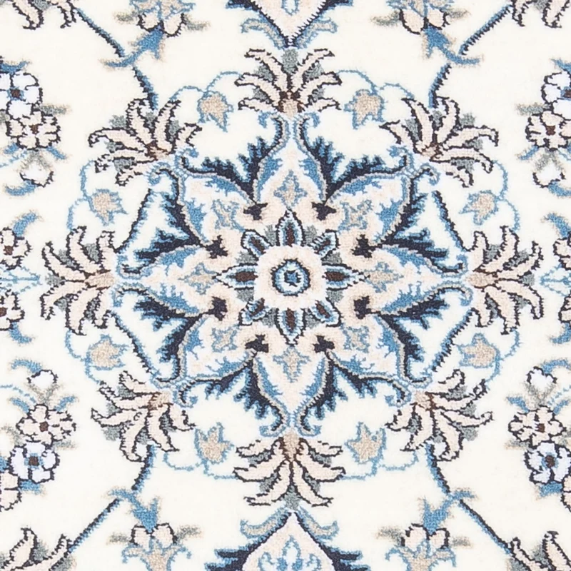Nain Teppich 90x140cm - Perserteppich - silber
