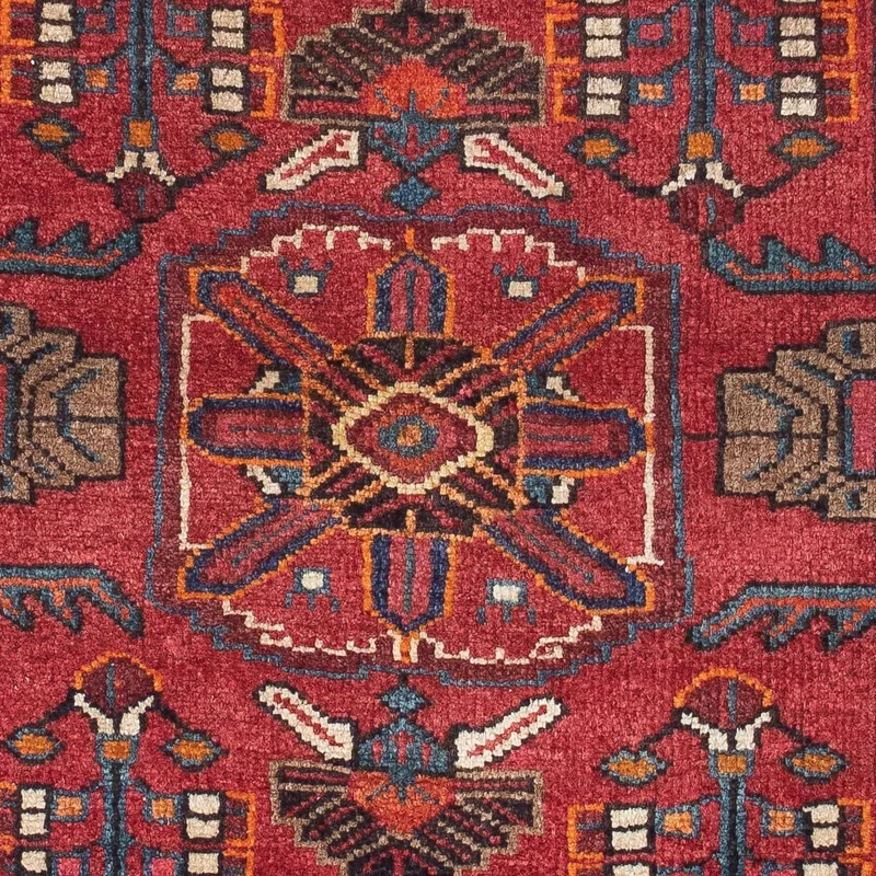 Hamadan Teppich 92x145cm - Perserteppich - rot
