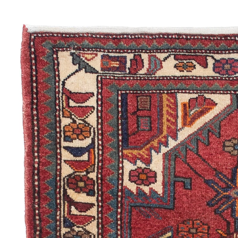 Hamadan Teppich 92x145cm - Perserteppich - rot