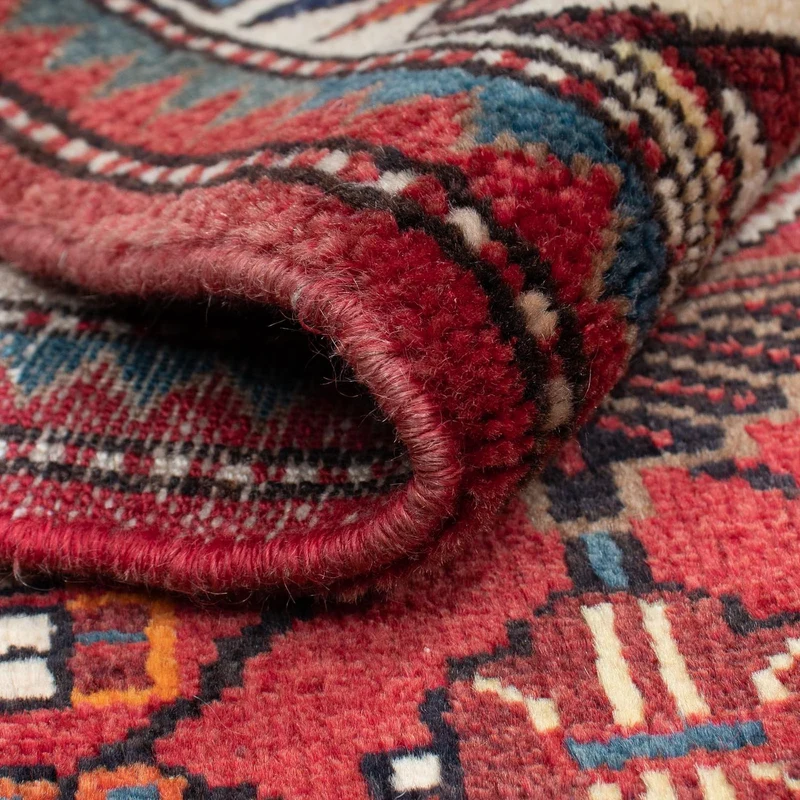 Hamadan Teppich 92x145cm - Perserteppich - rot
