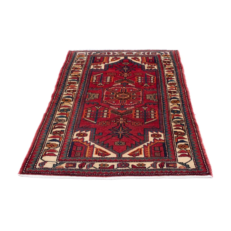 Hamadan Teppich 92x145cm - Perserteppich - rot