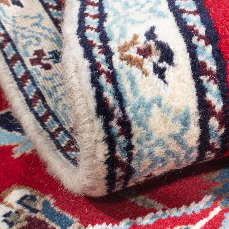 Nain Teppich 89x134cm - Perserteppich - dunkelrot