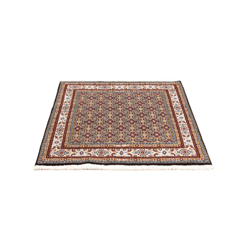 Moud Teppich 100x100cm - Perserteppich - dunkelblau