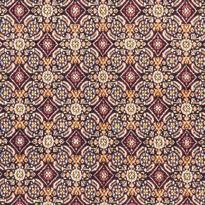 Moud Teppich 100x100cm - Perserteppich - dunkelblau