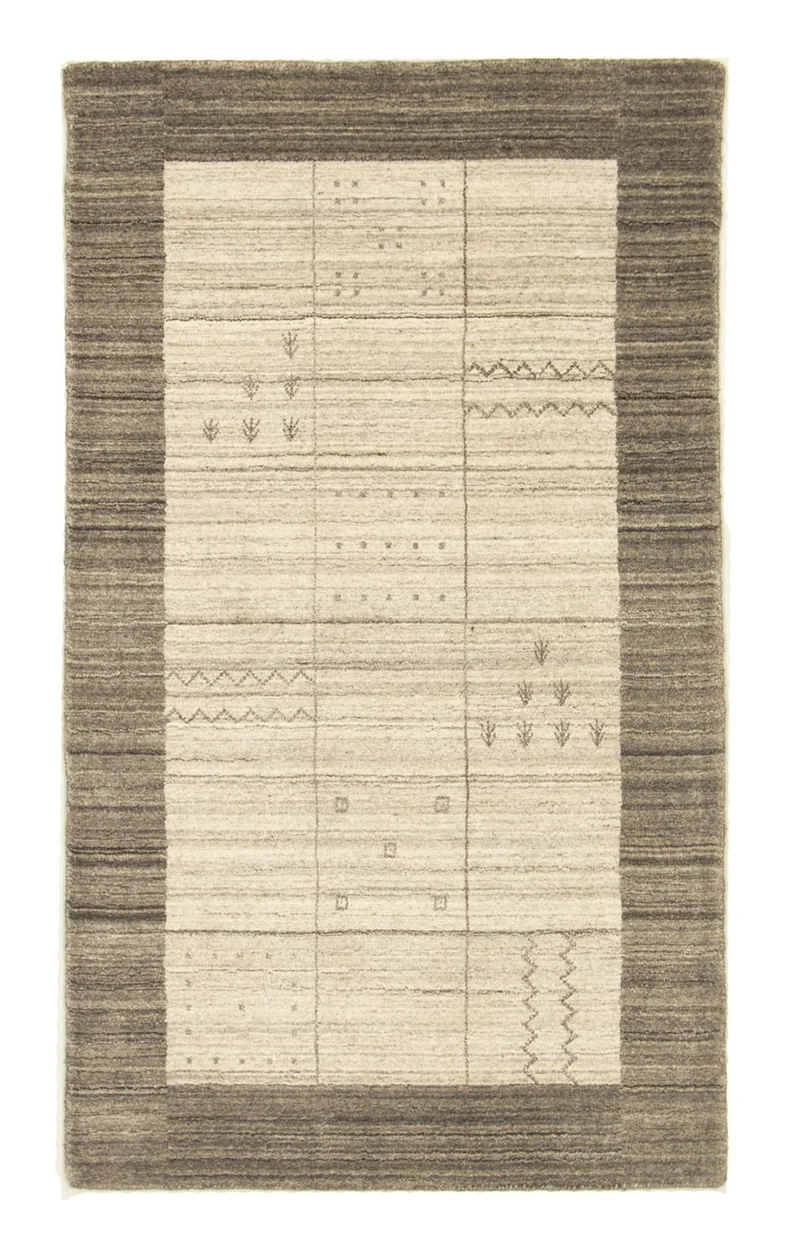Vintage Teppich 90x160cm - silber
