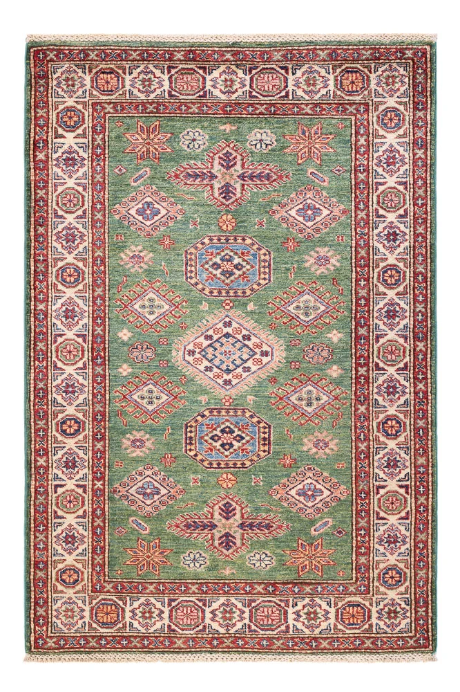 Kazak Teppich 103x151cm - Orientteppich - grün