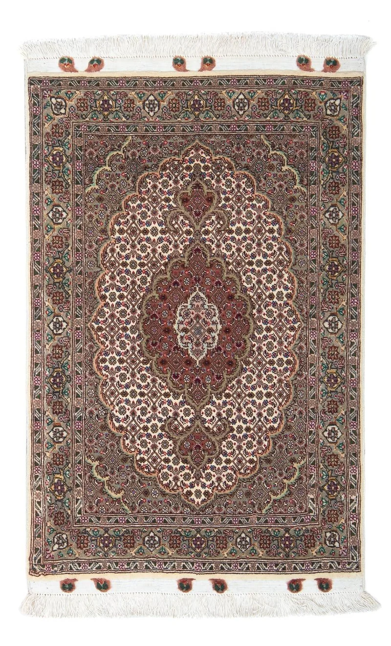 Täbriz - 50 Raj Teppich 60x90cm - Perserteppich - beige