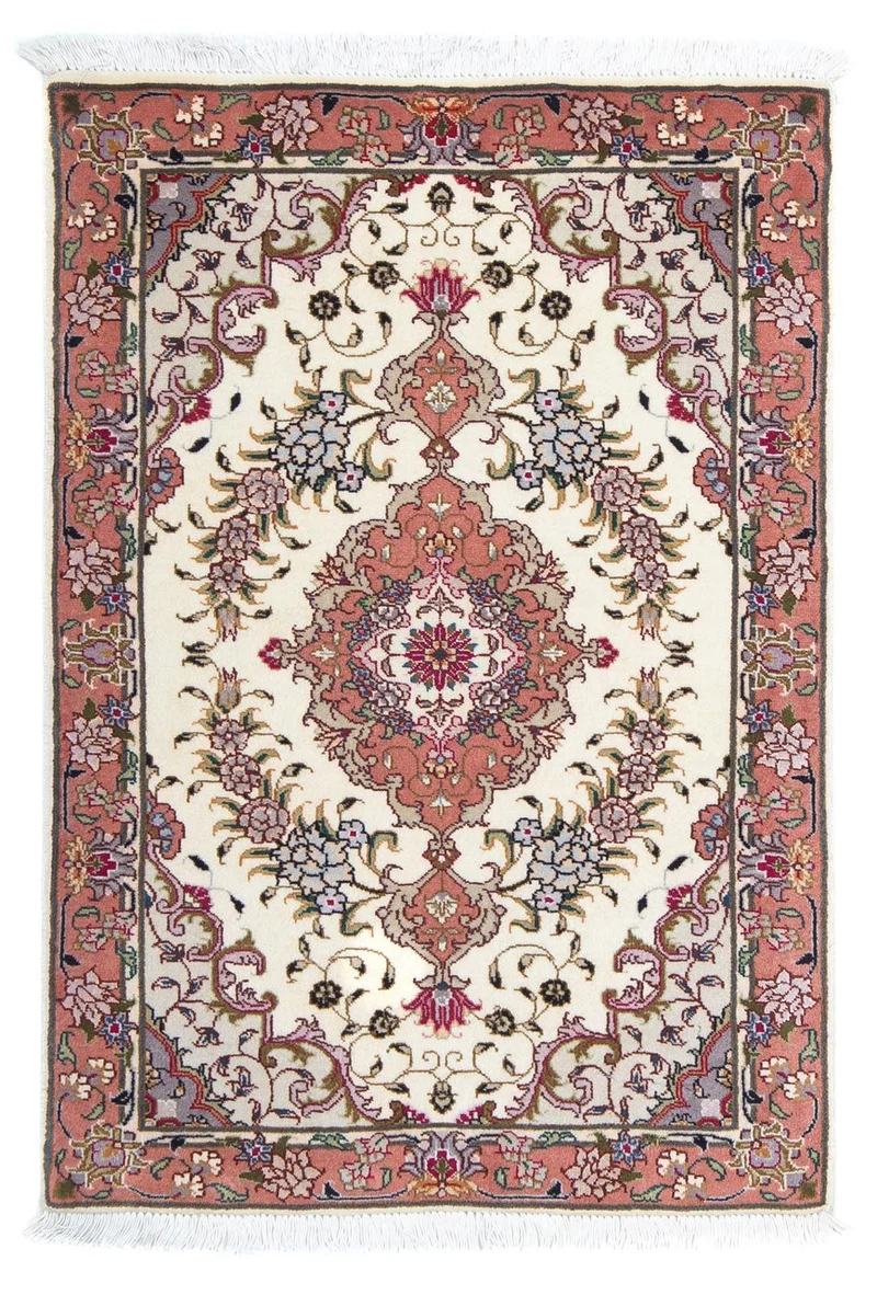 Täbriz - 50 Raj Teppich 60x90cm - Perserteppich - beige