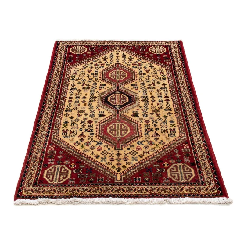 Abadeh Teppich 75x123cm - Perserteppich - hellrot