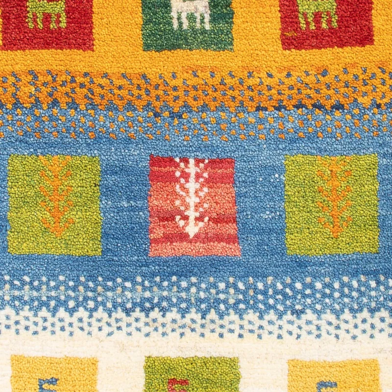 Gabbeh Persisch Teppich 61x87cm - Perserteppich Wollteppich - mehrfarbig