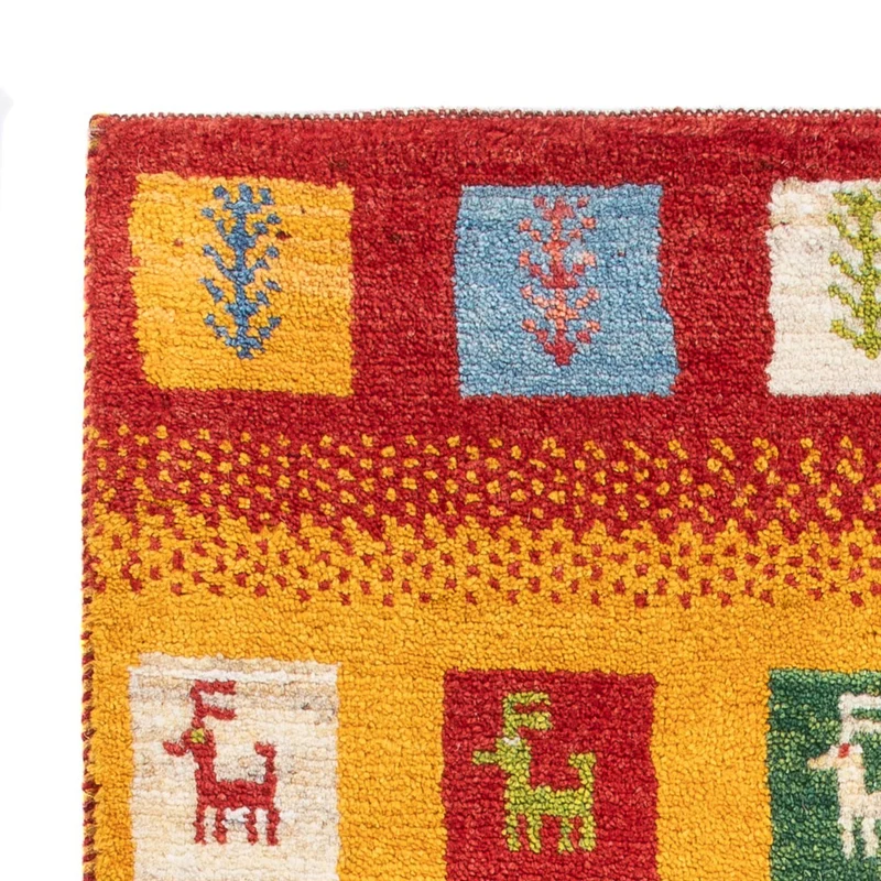Gabbeh Persisch Teppich 61x87cm - Perserteppich Wollteppich - mehrfarbig