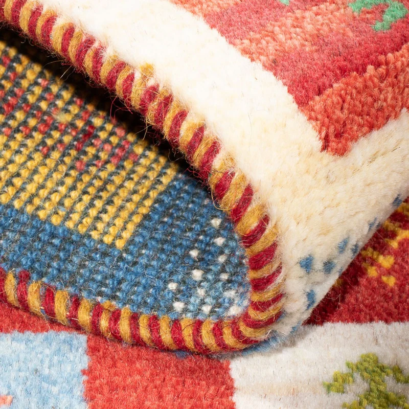 Gabbeh Persisch Teppich 61x87cm - Perserteppich Wollteppich - mehrfarbig