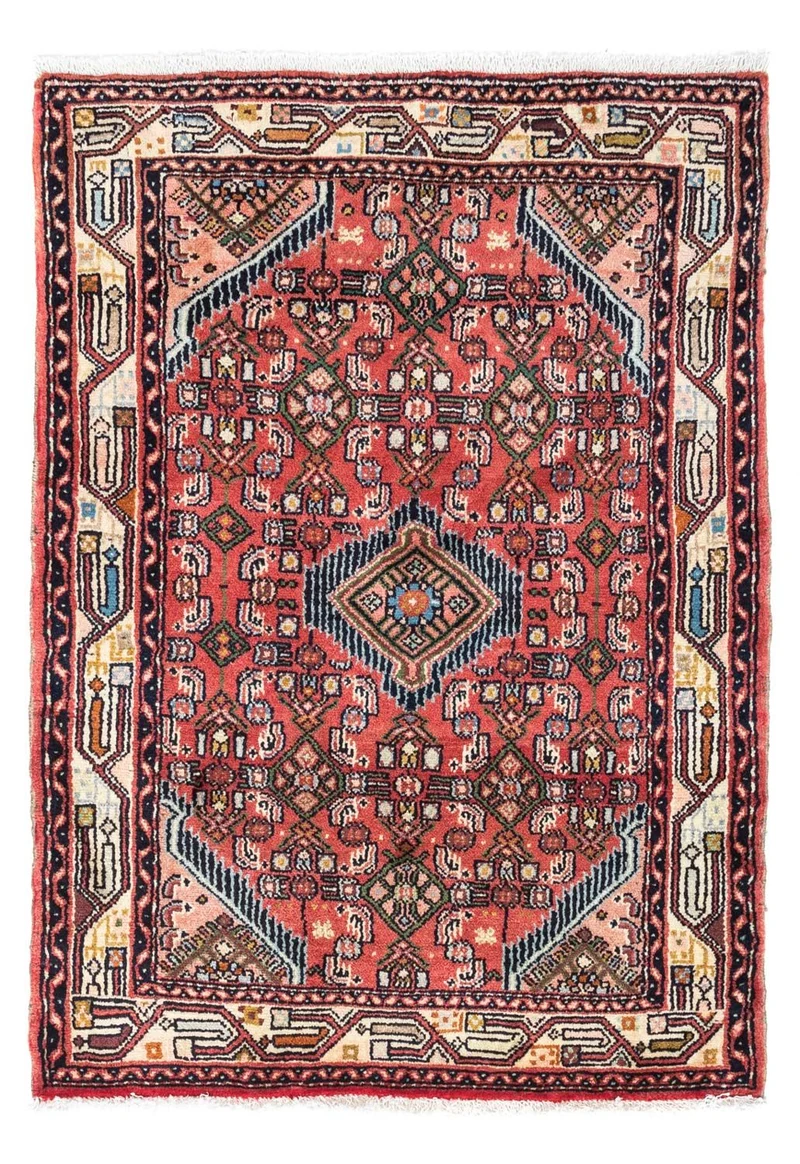 Hosseinabad Teppich 80x125cm - Perserteppich - rot