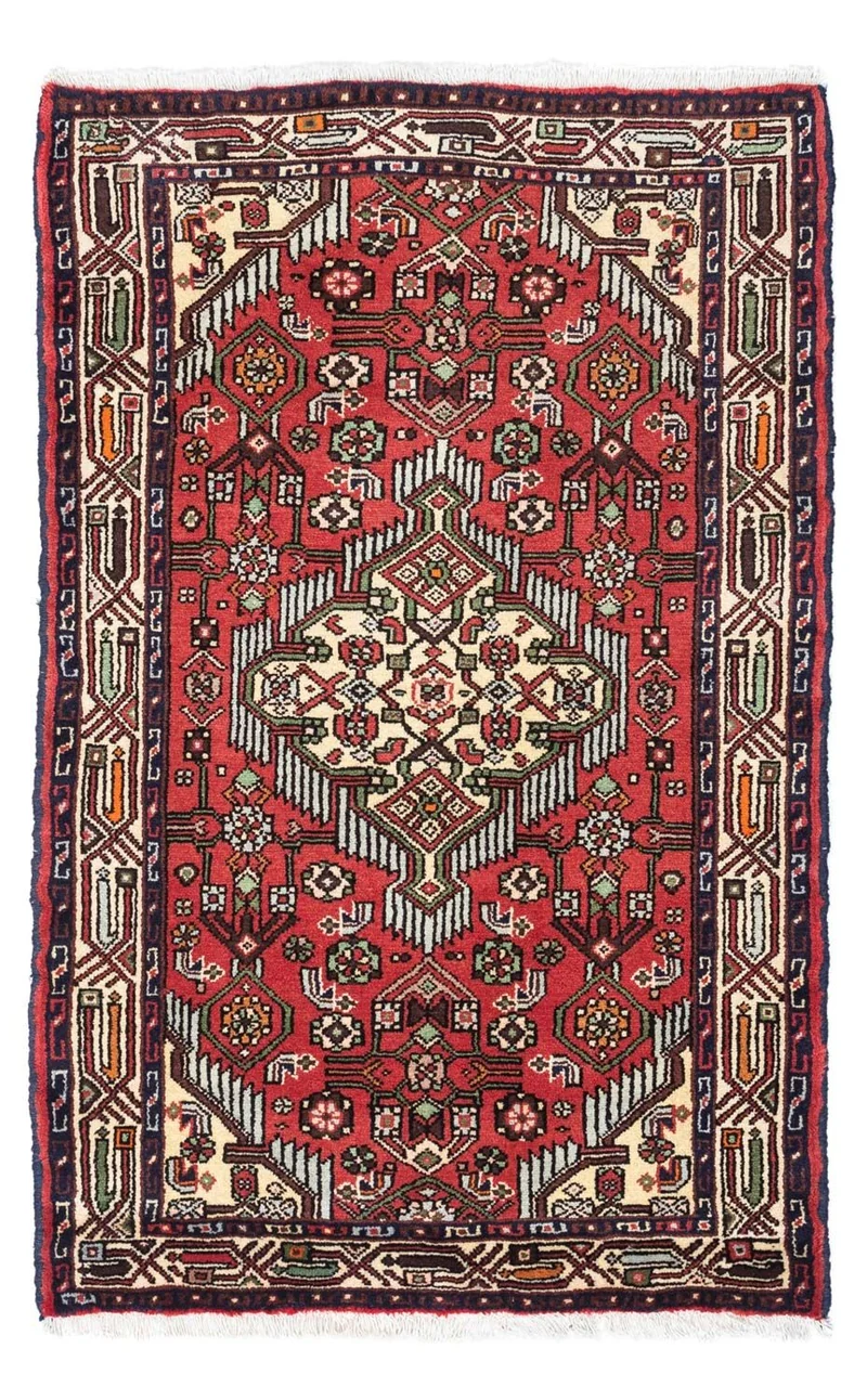 Hosseinabad Teppich 80x125cm - Perserteppich - rot
