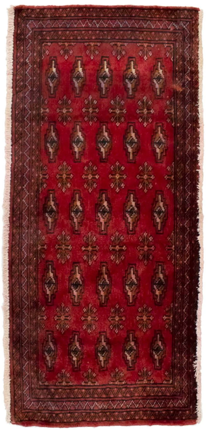 Turkaman Teppich 60x130cm - Orientteppich - rot