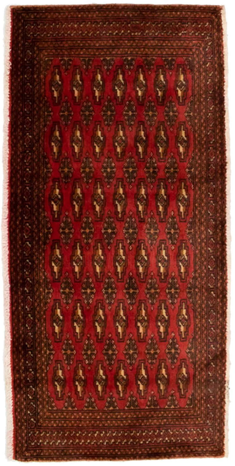 Turkaman Teppich 60x130cm - Orientteppich - rot