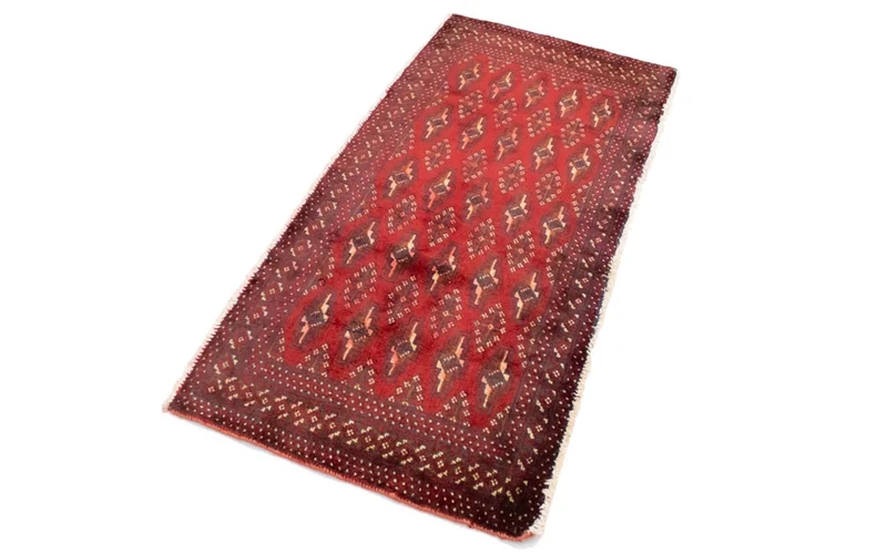 Turkaman Teppich 60x130cm - Orientteppich - rot